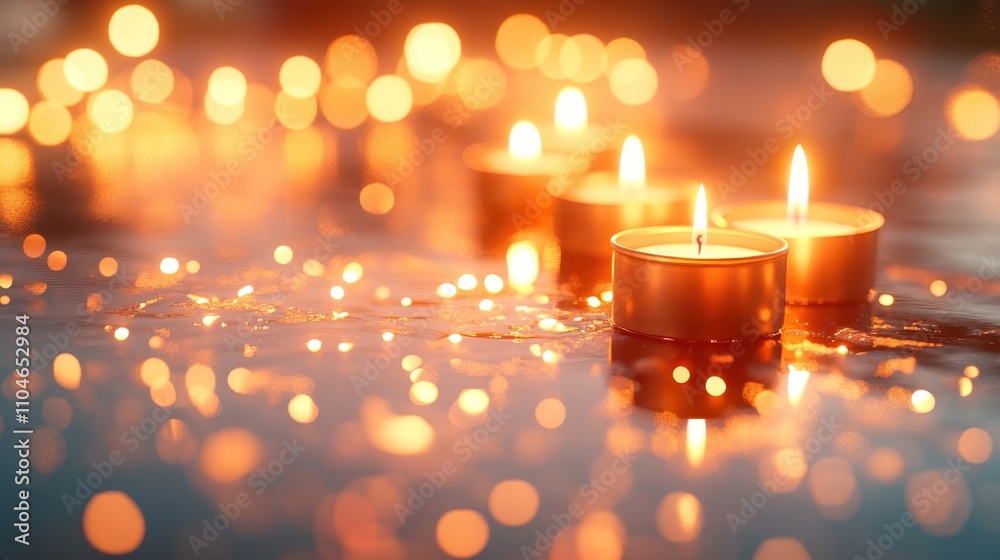 Shrine altar glowing with dozens of candles close up, light of devotion, dynamic, Manipulation, candlelit sanctuary backdrop Shrine altar glowing with dozens of candles close up, light of devotion, dynamic, Manipulation, candlelit sanctuary backdrop