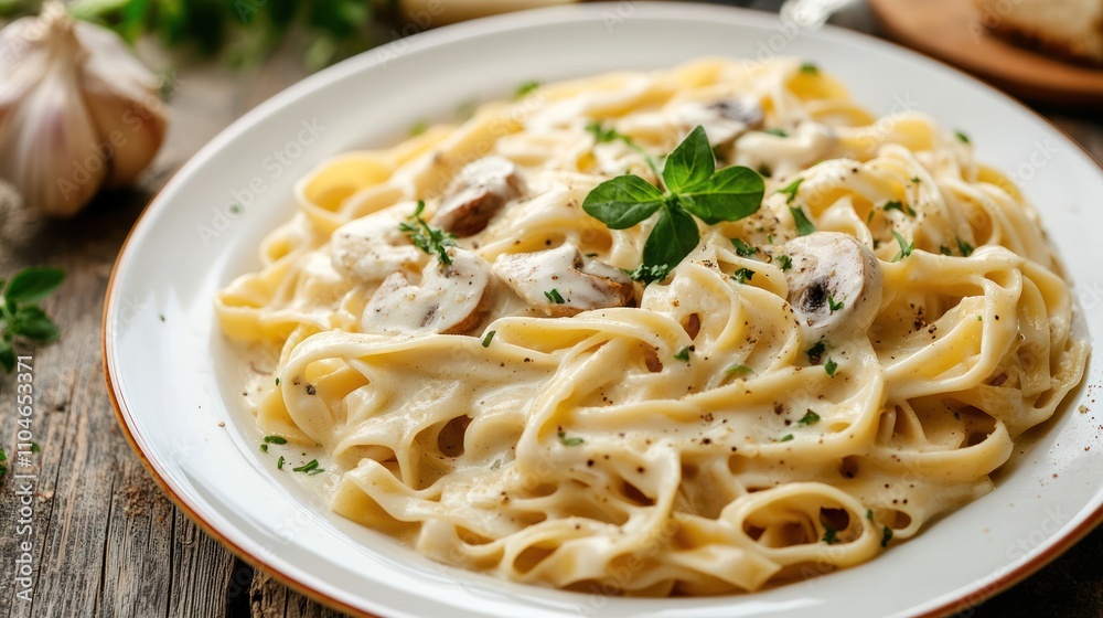 Creamy Fettuccine with Mushrooms Creamy Fettuccine with Mushrooms
