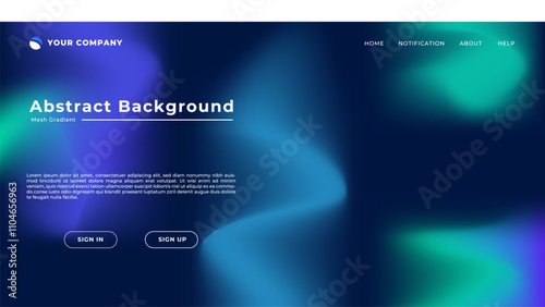Mesh gradient abstract background for your landing page design. Minimal background for website designs