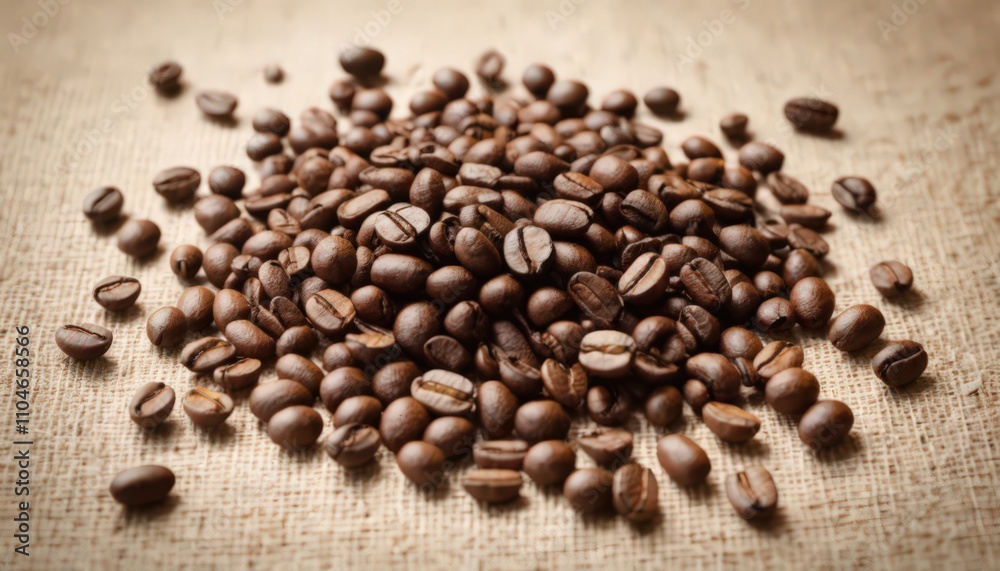 Macro Coffee Beans With Grain Texture Design Macro Coffee Beans With Grain Texture Design