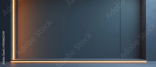 Deep dark blue background softly illuminated by a gradient of light in the bottom left corner, without any text or elements, designed for a clean and focused visual appea photo