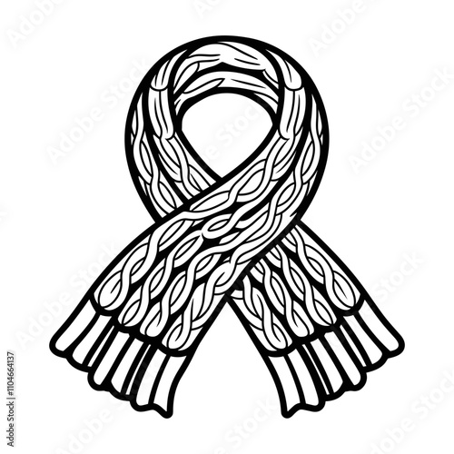 black and white scarf