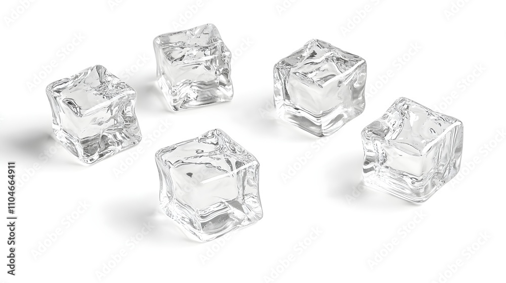 ice cubes isolated on white background ice cubes isolated on white background