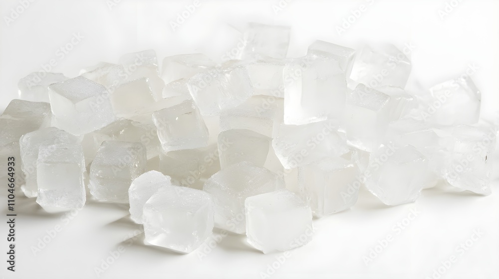 ice cubes isolated on white background ice cubes isolated on white background