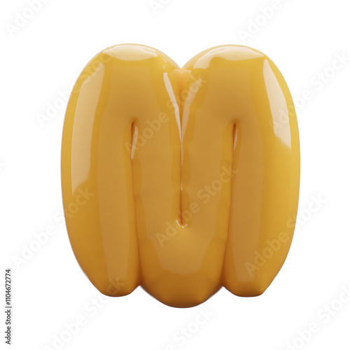 letter balloons alphabet realistic gold 3d rendering isolated on a transparent background