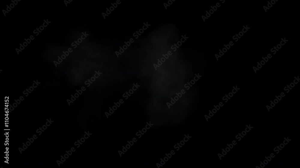 Smoke, steam explosion or puff animation with embedded alpha channel. ProRes 4444