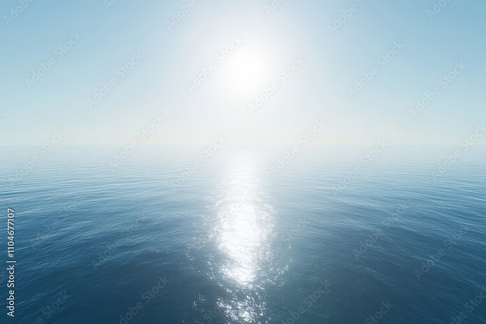 serene ocean view with sunlight reflecting on calm water serene ocean view with sunlight reflecting on calm water