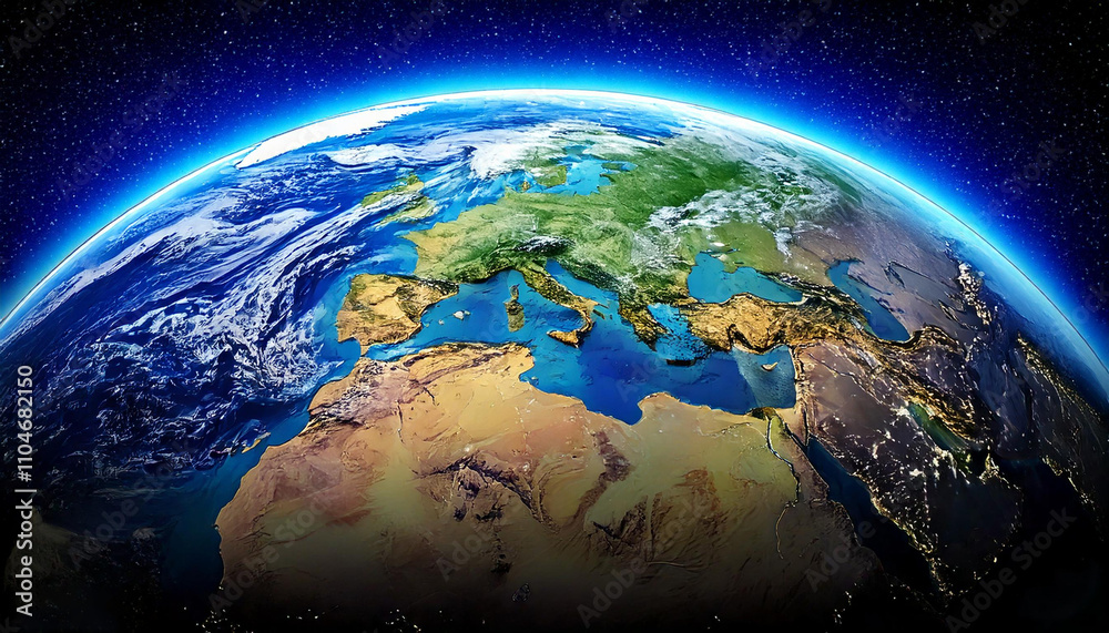 Fototapeta premium High resolution image of planet earth wit beautiful view captured with a HD camera