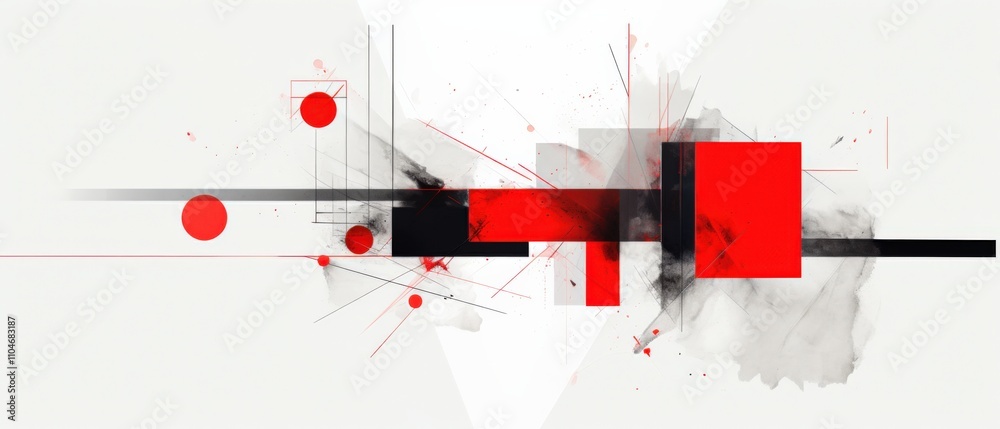 abstract geometric design with red and black elements abstract geometric design with red and black elements