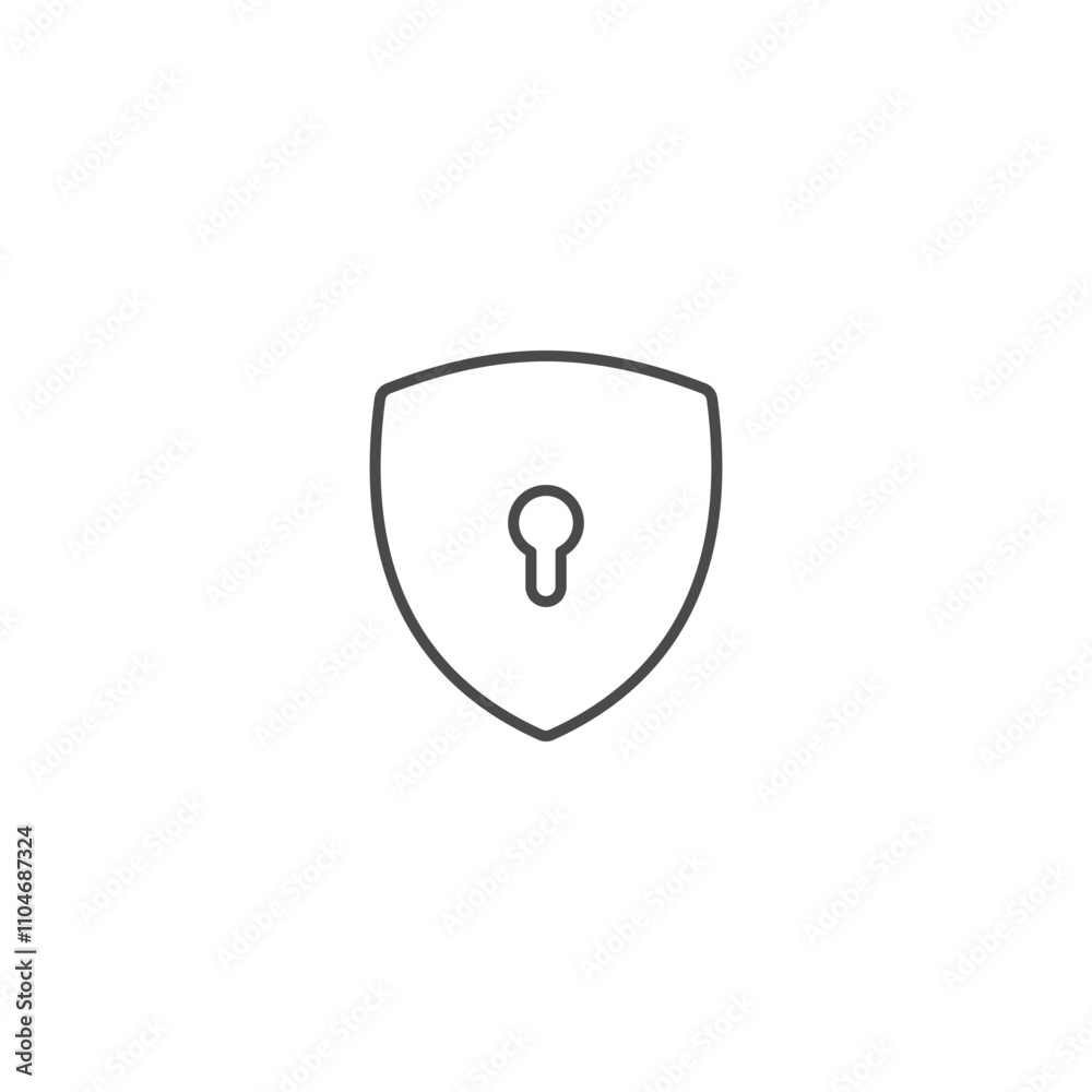 Shield with key hole icon template vector illustration Shield with key hole icon template vector illustration