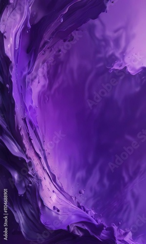 Digital art featuring a vibrant gradient of purple shades in an abstract expressionist style, dynamic shape, artistic expression, vibrant colors