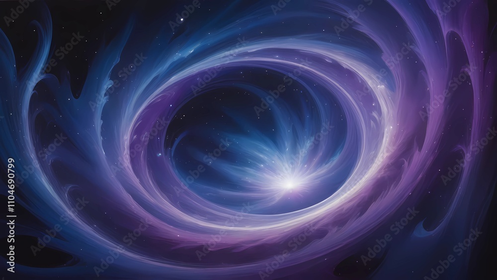 Cosmic Energy Swirls in Deep Blue and Violet with Halo Effect Cosmic Energy Swirls in Deep Blue and Violet with Halo Effect