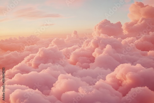soft pink clouds at sunset creating a serene sky