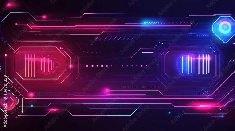Futuristic Abstract Digital Background with Neon Lighting Effects Futuristic Abstract Digital Background with Neon Lighting Effects