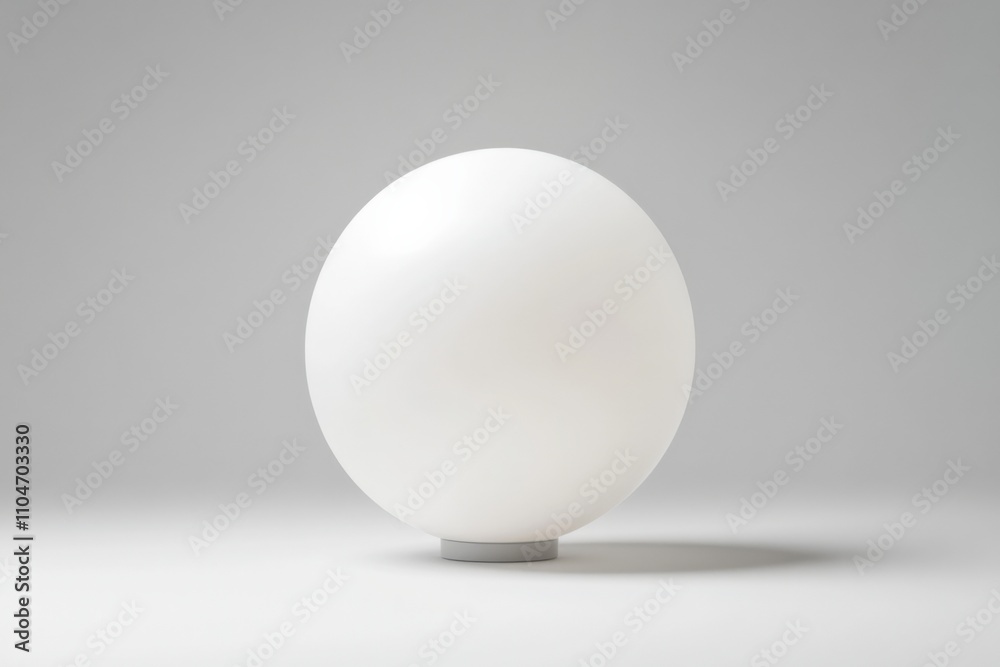 minimalist white sphere lamp on a neutral background minimalist white sphere lamp on a neutral background