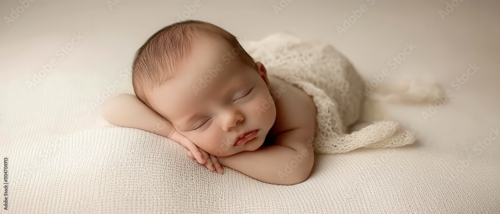 adorable sleeping baby wrapped in soft fabric adorable sleeping baby wrapped in soft fabric