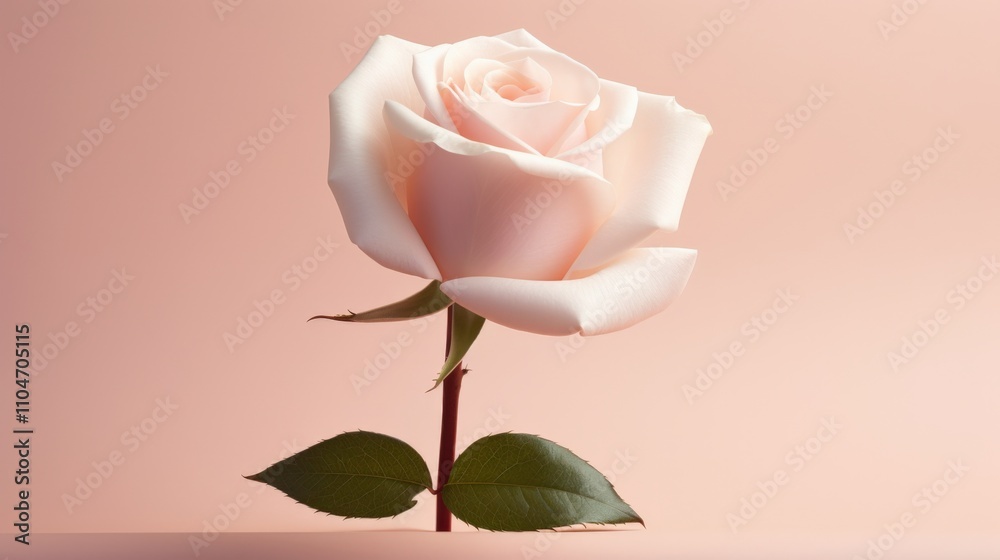 Fototapeta premium delicate pink rose on a soft background