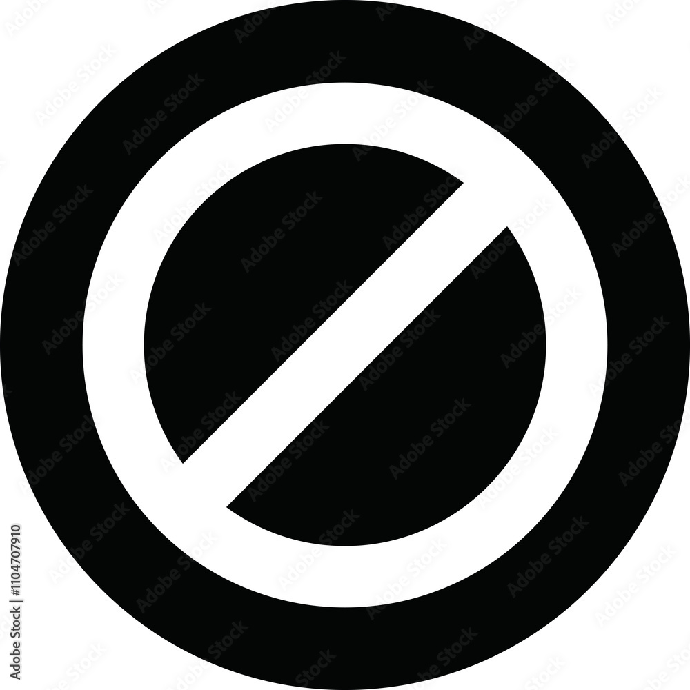 no sign isolated on white