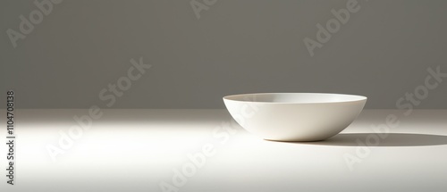 minimalist white bowl on a clean surface