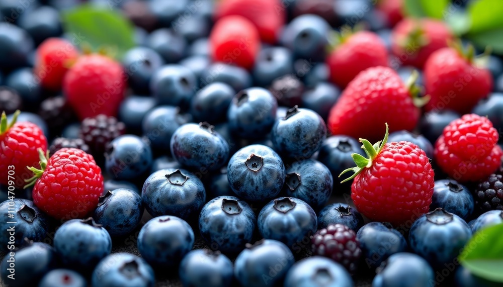 Fresh berries ripe and ready for a healthy snack Fresh berries ripe and ready for a healthy snack