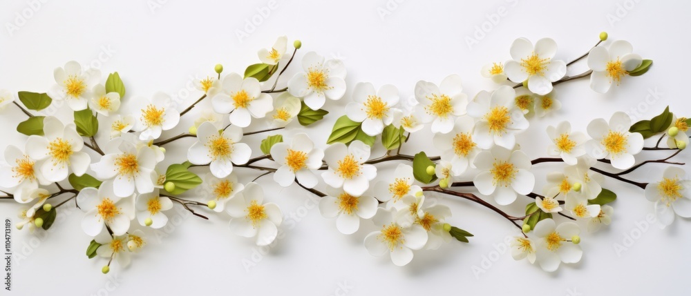 delicate white flowers arranged beautifully on a light background delicate white flowers arranged beautifully on a light background