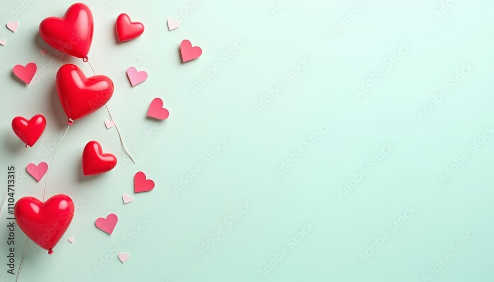 Love is in the air with these heartshaped balloons Love is in the air with these heartshaped balloons