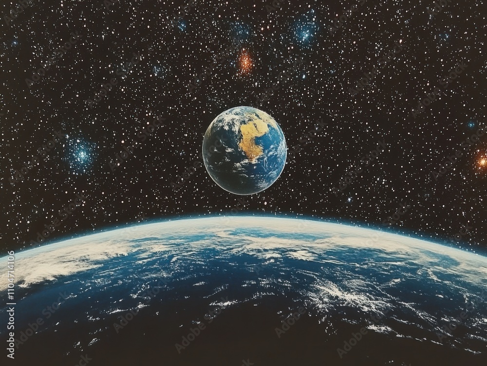 Fototapeta premium a breathtaking view of earth from space showcasing the beauty of our planet