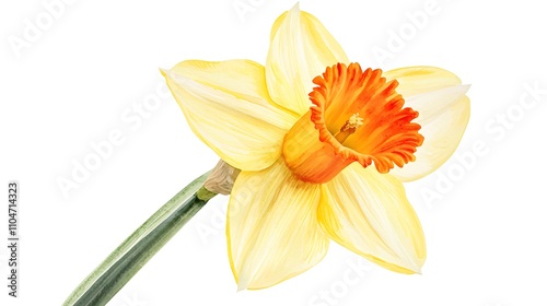 Elegant Yellow and Orange Daffodil Flower