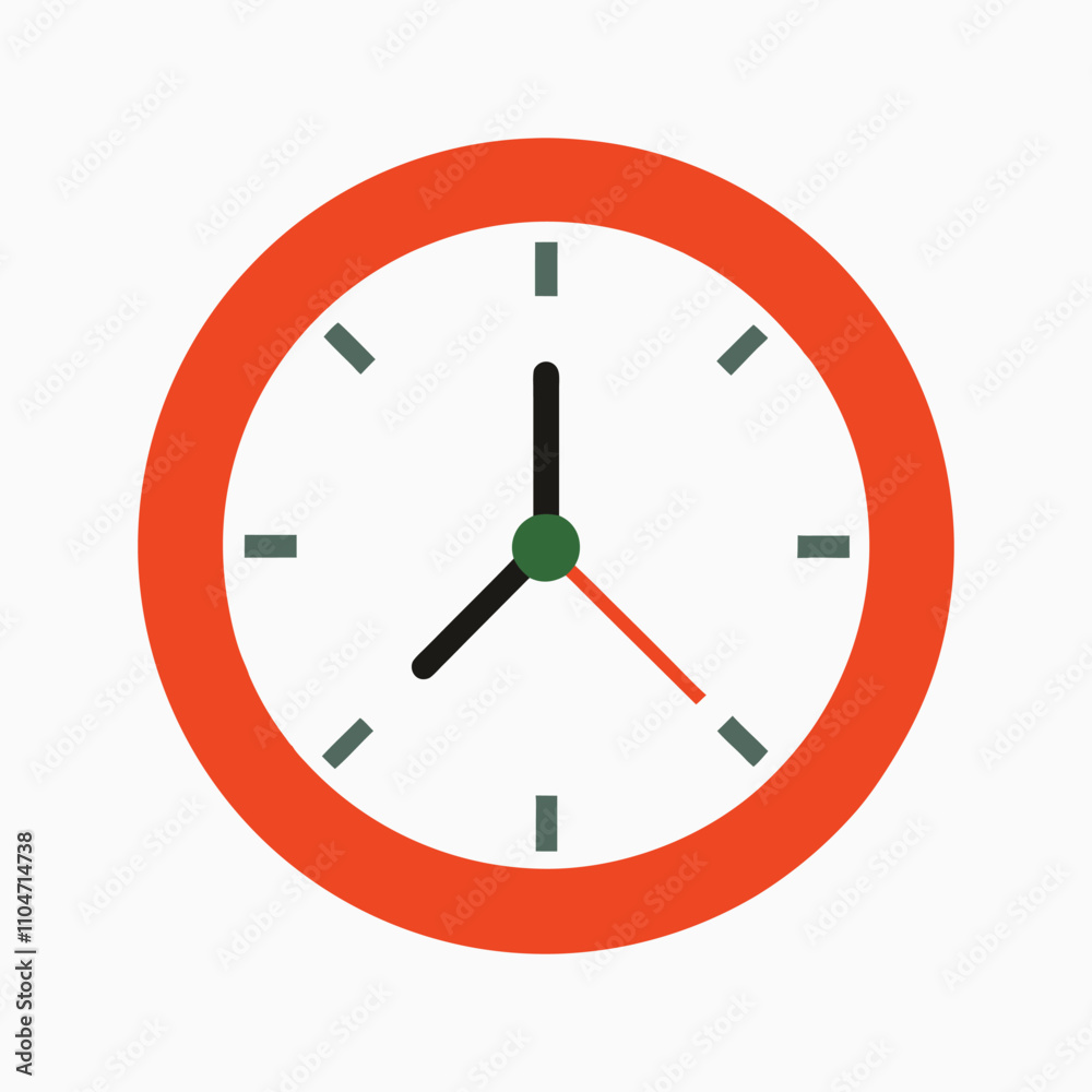 wall clock on a line art vector wall clock on a line art vector