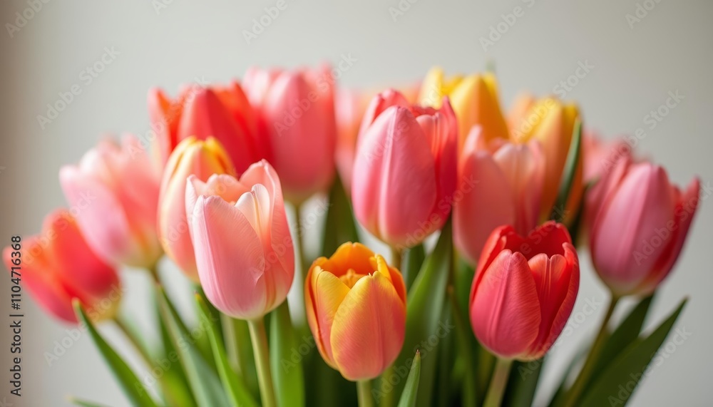 Vibrant Tulips in Full Bloom Vibrant Tulips in Full Bloom