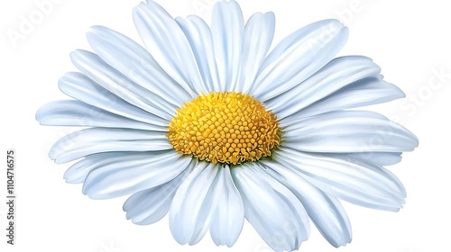 Elegant White Daisy Flower  Close up Macro Shot