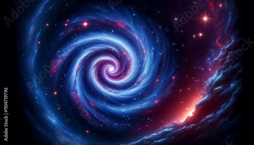 Wallpaper Mural Cosmic Spiral Galaxy Nebula Swirling Starscape Torontodigital.ca