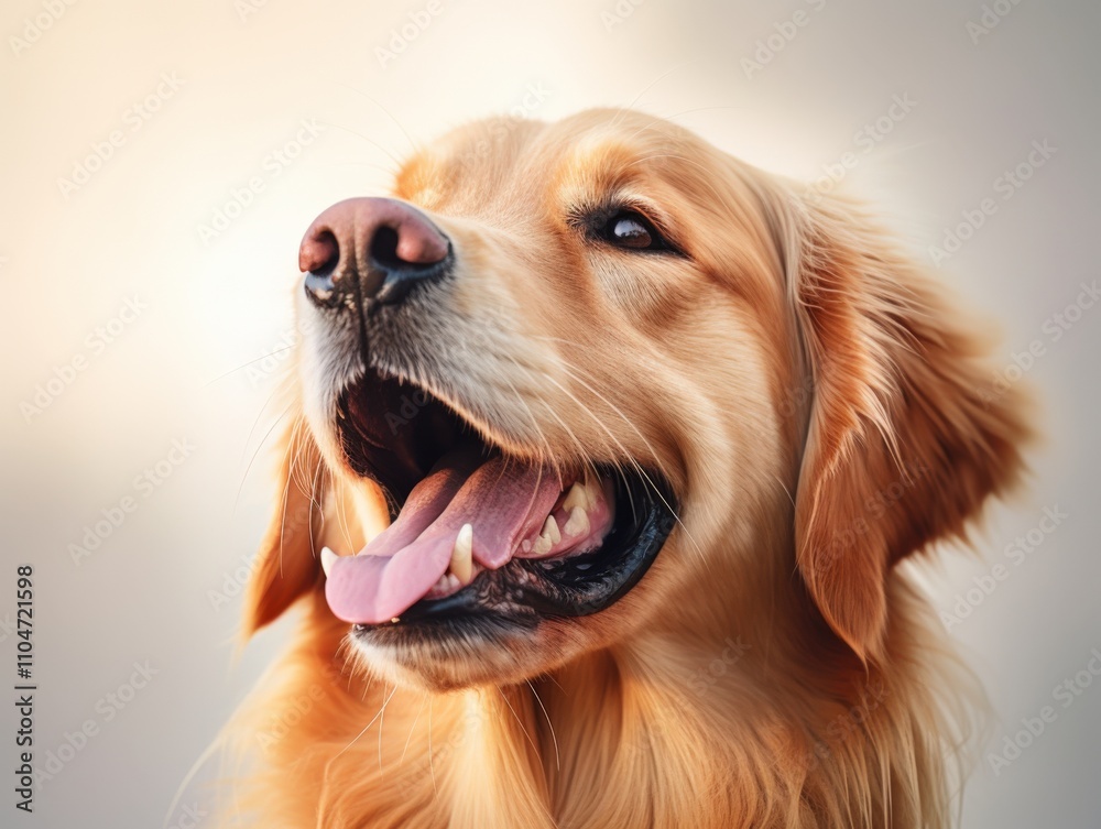 happy golden retriever dog with a joyful expression happy golden retriever dog with a joyful expression