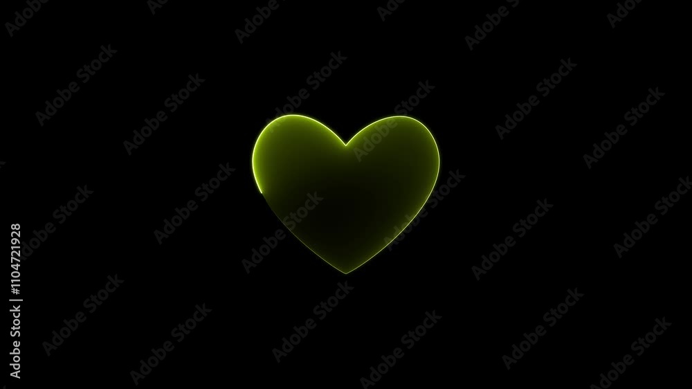 green heart on black green heart on black