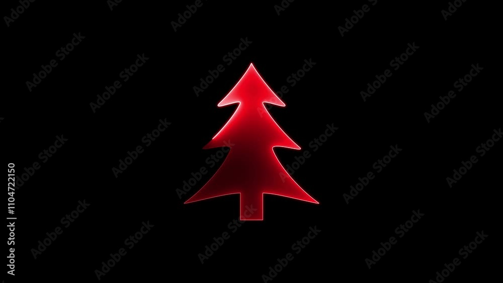 christmas tree on red