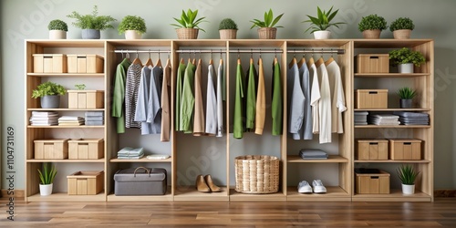 Stylish eco-friendly wardrobe with organic cotton, bamboo