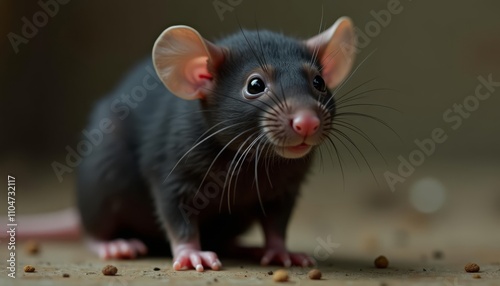  Inquisitive rodent in focus with blurred background