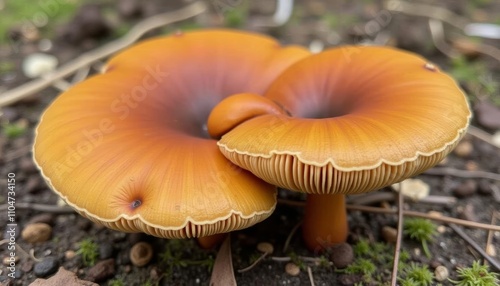  Natures Artistry A Pair of Golden Mushrooms