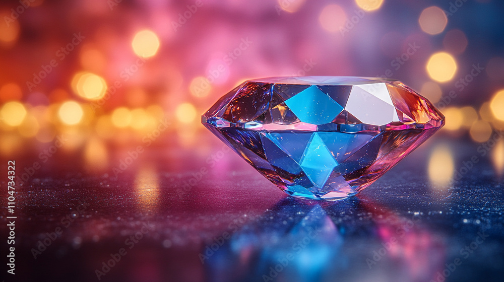 dazzling diamond with multifaceted cuts reflecting light in a mesmerizing array of colors, symbolizing brilliance, clarity, and luxury, capturing the essence of elegance and preciousness dazzling diamond with multifaceted cuts reflecting light in a mesmerizing array of colors, symbolizing brilliance, clarity, and luxury, capturing the essence of elegance and preciousness