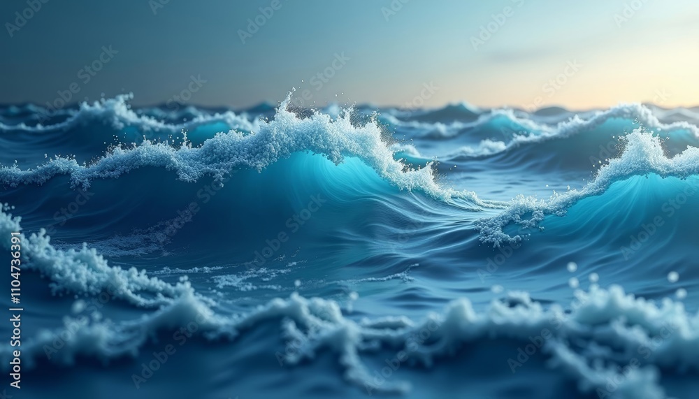 Fototapeta premium Epic Ocean Waves at Sunset