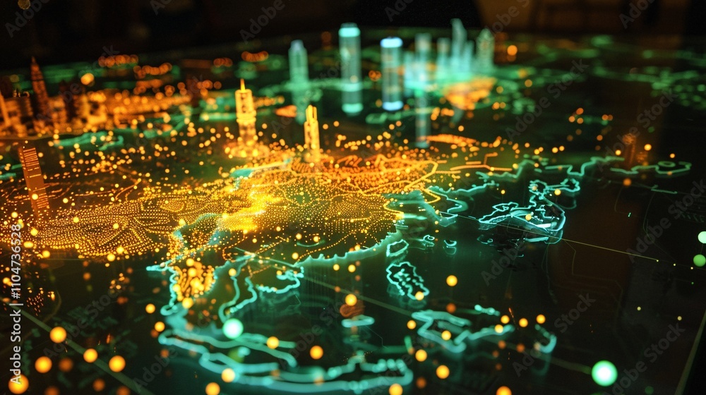 Mesmerizing Night City Skyline with Futuristic Glowing Lights and Architectural Dazzling Illuminated Cityscape of a Modern Metropolis with Towering Skyscrapers Financial District Mesmerizing Night City Skyline with Futuristic Glowing Lights and Architectural Dazzling Illuminated Cityscape of a Modern Metropolis with Towering Skyscrapers Financial District