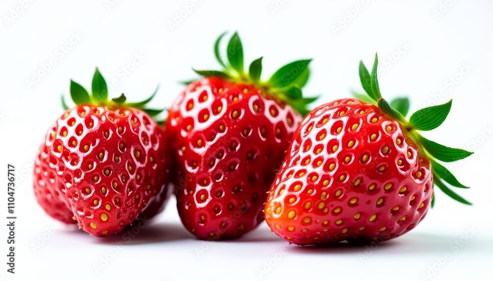 Freshly picked strawberries ready to be enjoyed Freshly picked strawberries ready to be enjoyed