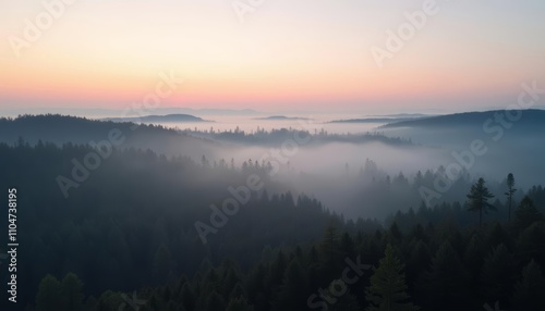  Misty mountain sunrise serene and majestic