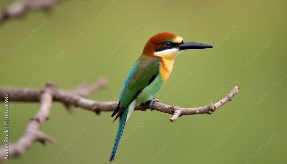 Obraz premium Vibrant parrot perched on branch