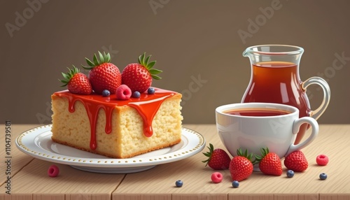  Deliciously inviting dessert scene perfect for a cozy afternoon