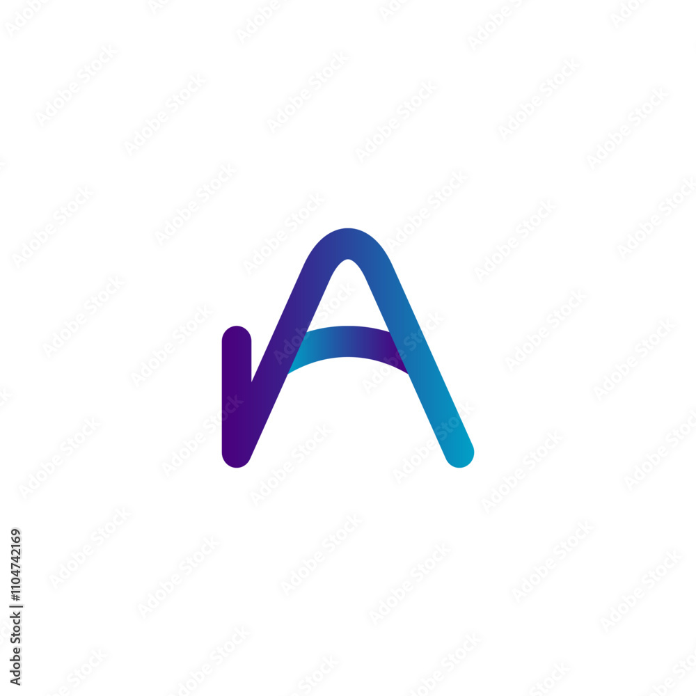 A letter logo icon check mark sign symbol A letter logo icon check mark sign symbol