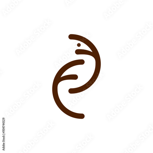 bird with letters f logo icon 