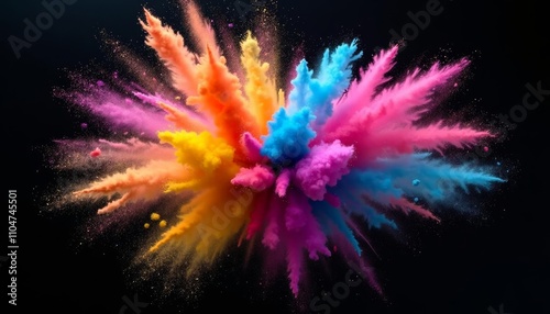  Vibrant explosion of color in the night sky