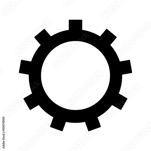 icon settings simple black line white background