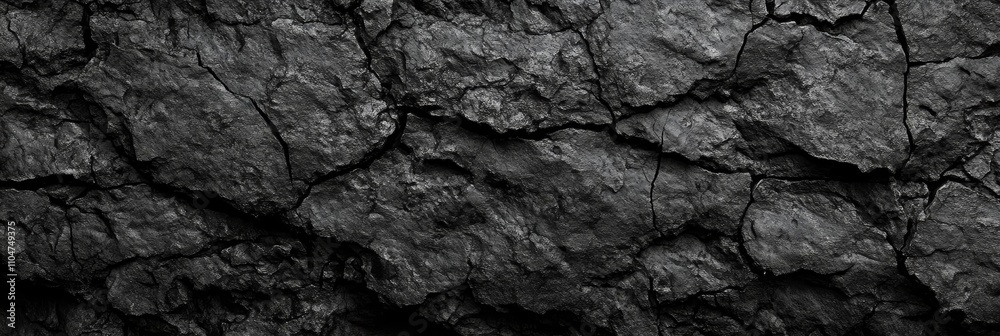 Black Rock Texture Cracked Surface Background Dark Geology Rugged Natural Stone Detail Black Rock Texture Cracked Surface Background Dark Geology Rugged Natural Stone Detail